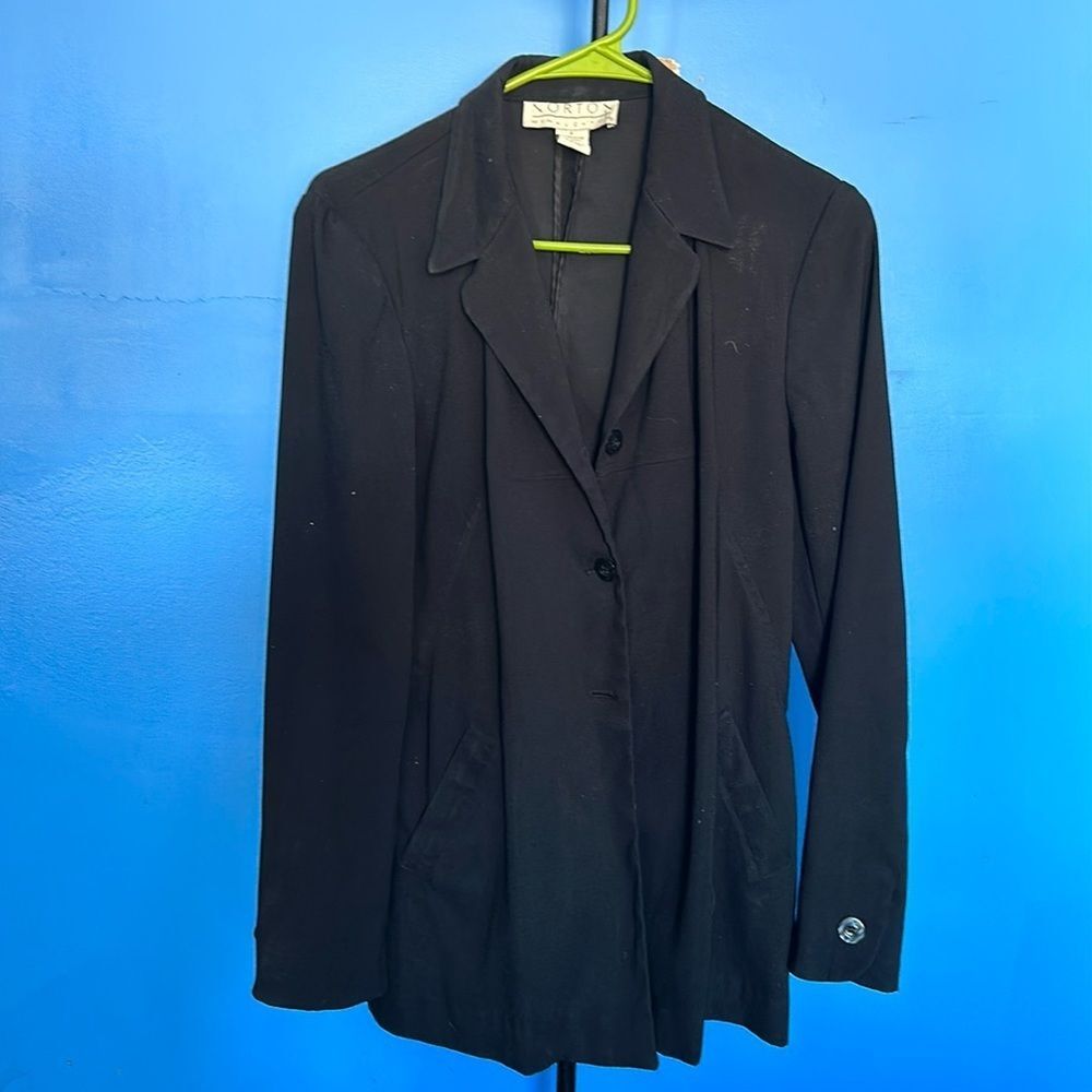 Norton McNaughton Women's Black Blazer Size 6 Classic Career Office Jacket